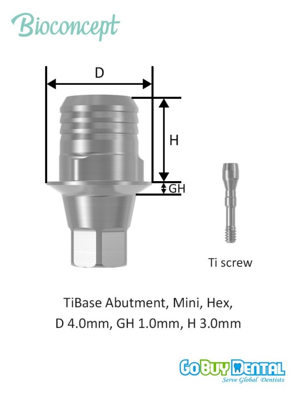 Bioconcept BV TiBase Abutment Compatible Osstem & Hiossen