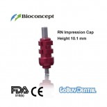 RN Impression Cap, with integral guide screw, red, Height 10.1mm